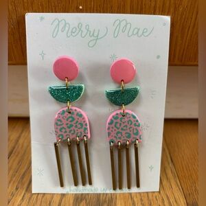Pink handmade Merry Mae discontinued Earrings Jilly box Jillian Harris
